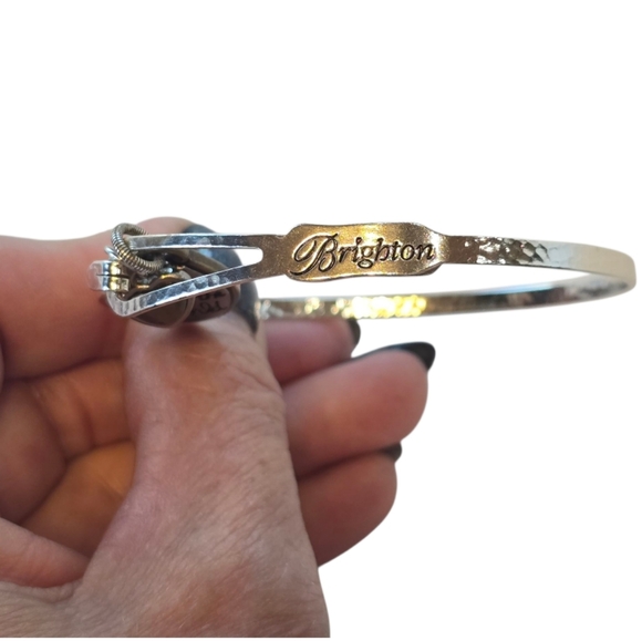 Brighton Art & Soul Joy To The World Silvertone Bangle - Picture 6 of 6